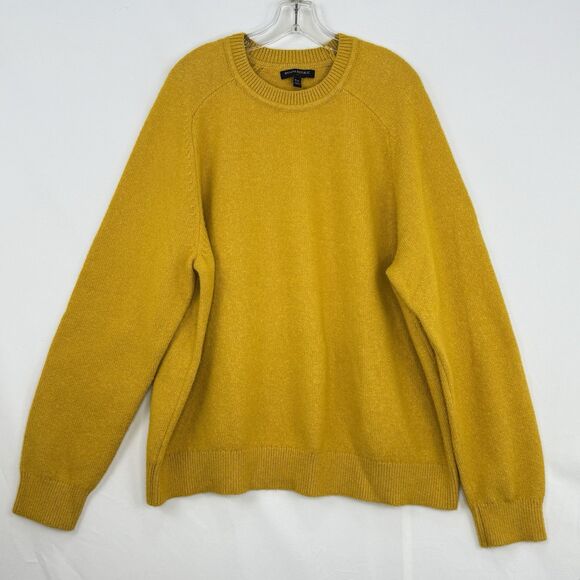 Banana Republic Men’s Knit Sweater Crew Neck Mustard Size 2XL - Picture 2 of 16
